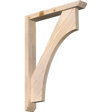 Ekena Millwork Westlake Slat Smooth Bracket w/ Offset Brace, Douglas Fir, 3 1/2"W x 22"D x 30"H BKT0402X22X30WTL06SDF
